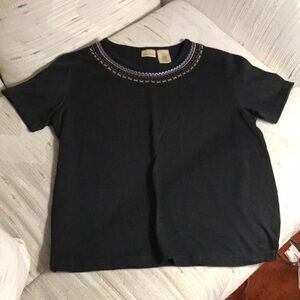 Bobbie Brooks embroidery accent tee